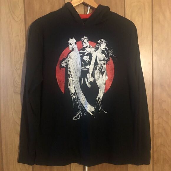 Justice League black hoodie. Mens size small. - Picture 1 of 4